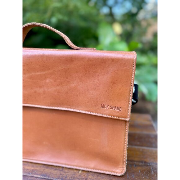 Jack Spade Brown Leather Messenger Bag / Brown Leather Messenger Bag - Picture 2 of 12